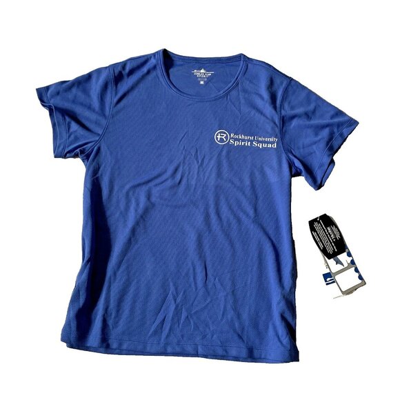 Rockhurst University Spirit Squad Blue Performance T-Shirt By Charles River Spor - Picture 1 of 9